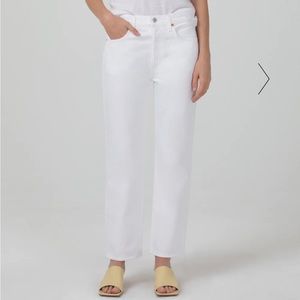 Citizens of Humanity Emery High Rise Relaxed Crop - Chalk